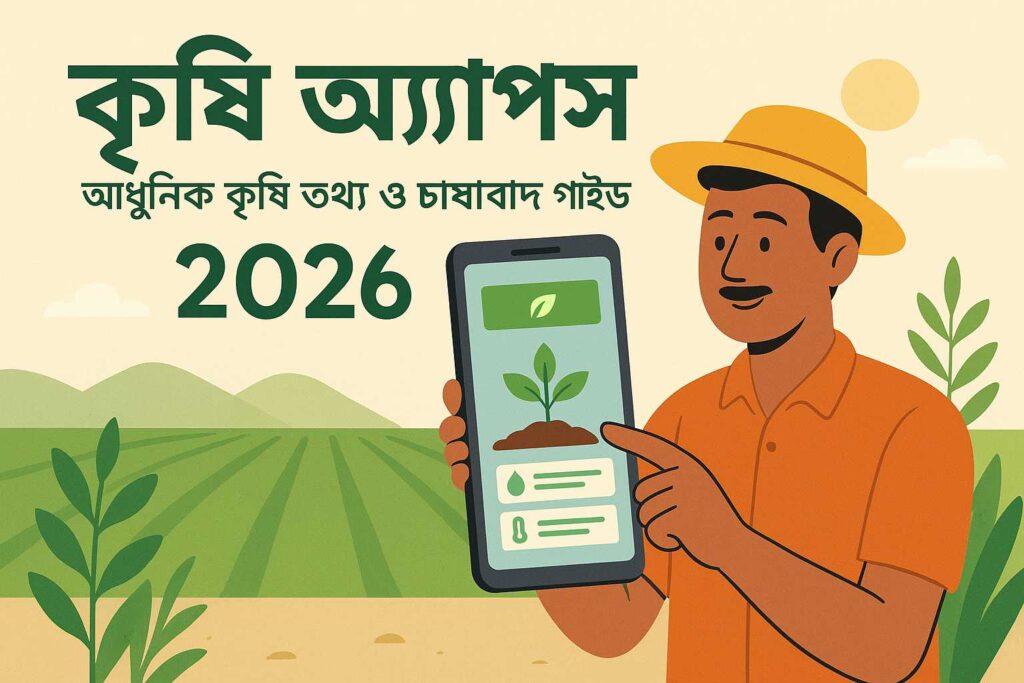 কৃষি অ্যাপস - আধুনিক কৃষি তথ্য ও চাষাবাদ গাইড 2026 কৃষকের মোবাইলে ডিজিটাল সহায়তা