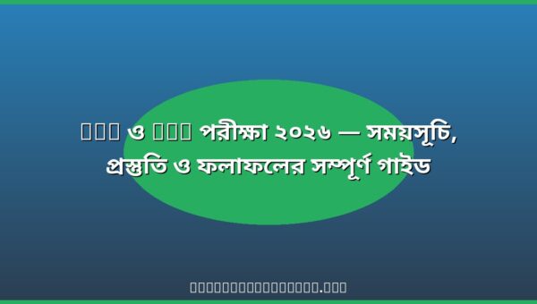 SSC HSC পরীক্ষা ২০২৬ সময়সূচি