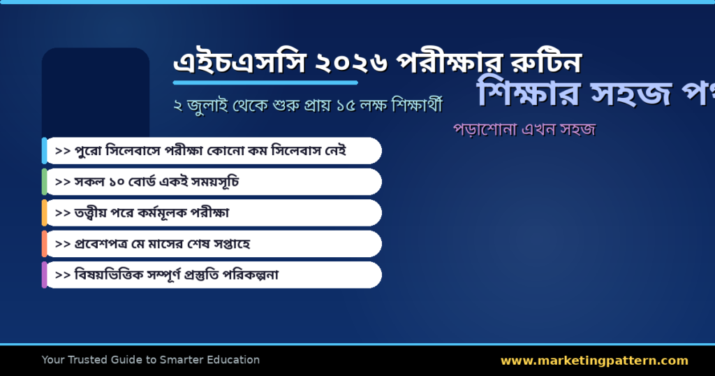 HSC 2026 Exam Routine Published – Starts July 2
